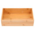Organizer Storage Tray Box Bamboo Kitchen Cutlery Wood Bin Drawer Silverware Utensil Sundries Storing Open Bins Wooden